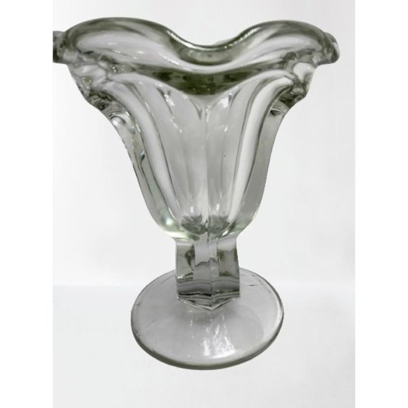 Sundae Ice Cream Dish Bowl Vintage Heavy Soda Fountain Train Mint Railroad - Picture 1 of 6